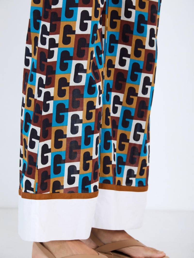skatie retro print trousers bonnie sketchshop