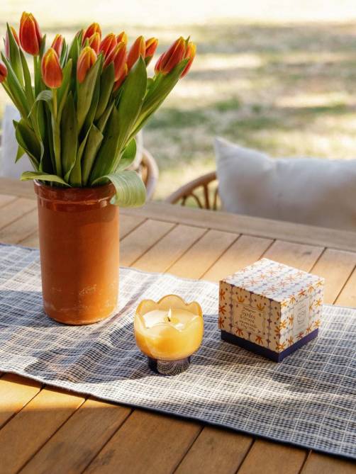 paddywax tulip soy glass candle garden grove sketchshop