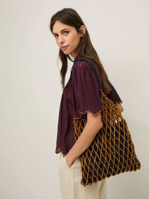 yerse mesh wooden beads bag sketchshop