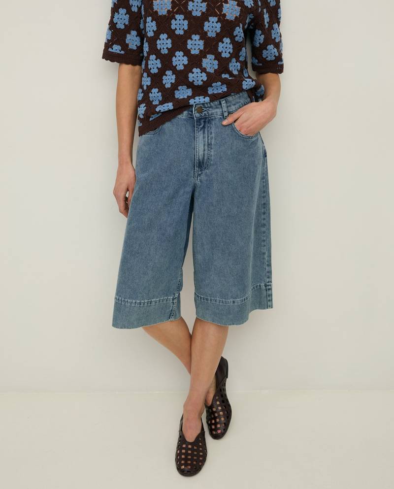 yerse organic cotton denim bermuda shorts blue sketchshop