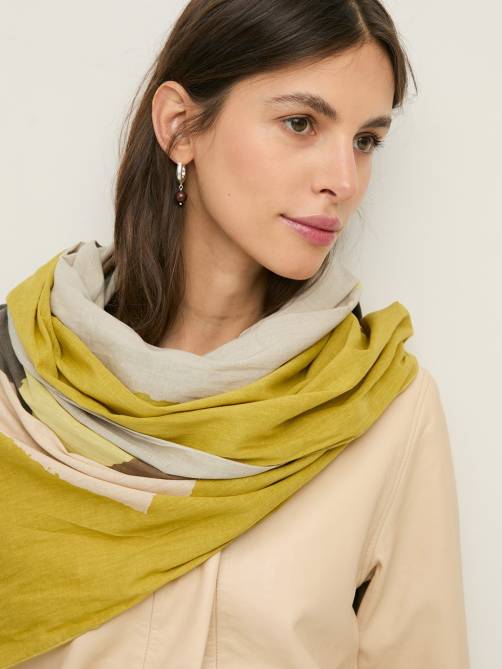 yerse print cotton foulard green sketchshop