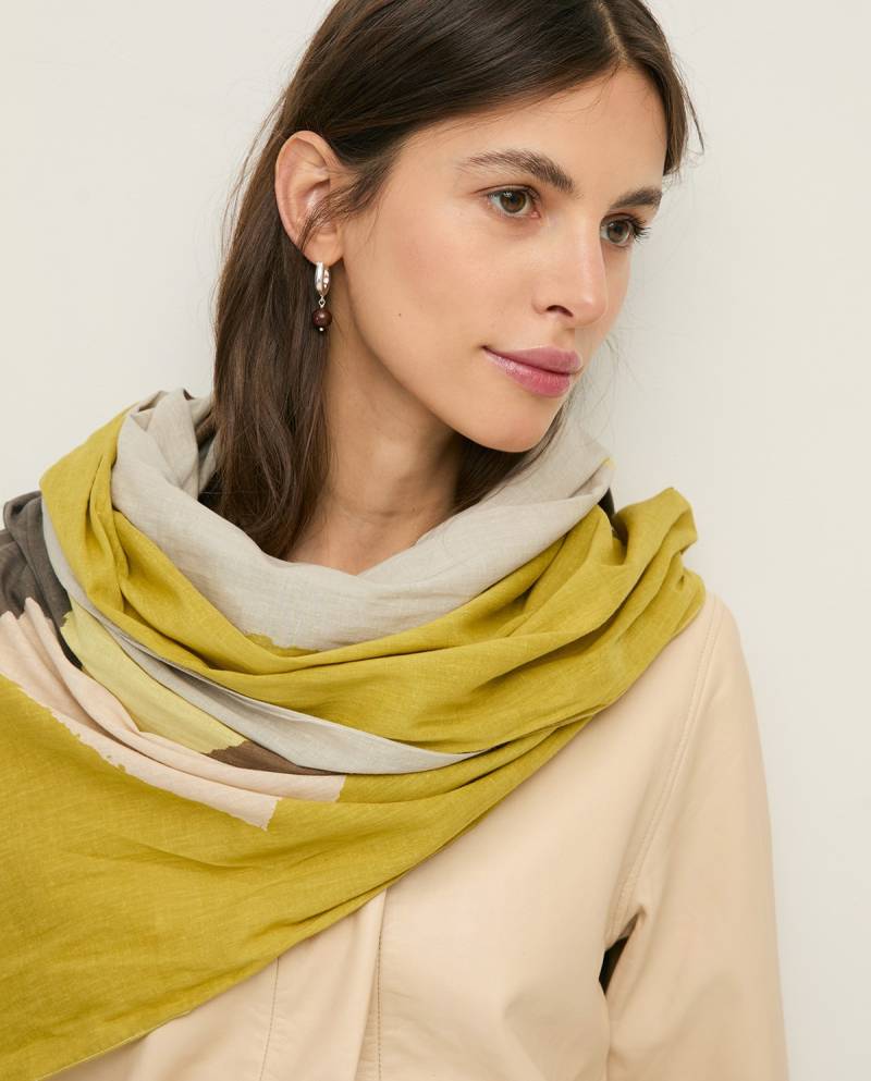 yerse print cotton foulard green sketchshop