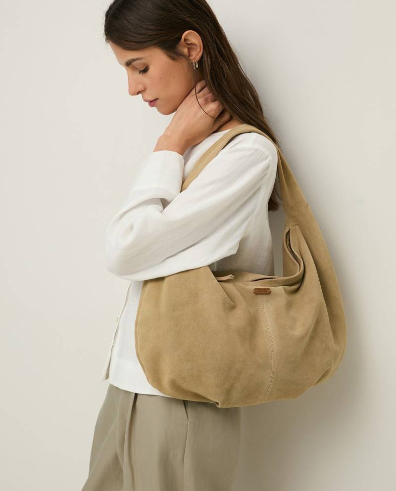 yerse suede hobo bag camel sketchshop