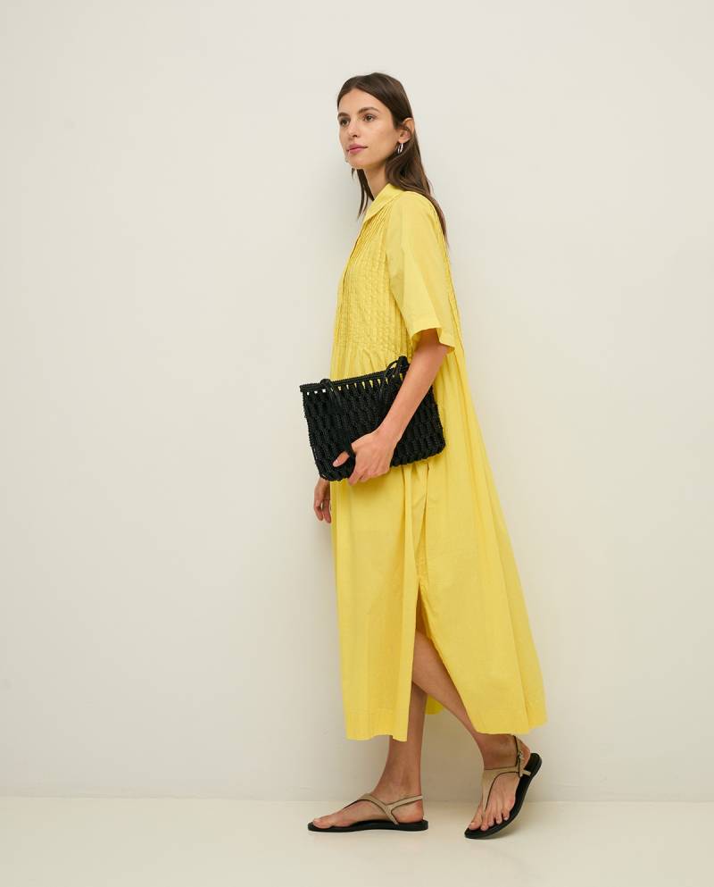 yerse organic cotton shirt dress yellow sketchshop