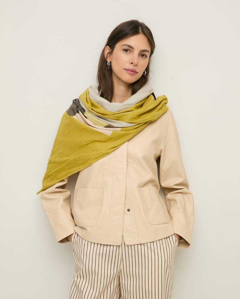 yerse print cotton foulard green sketchshop