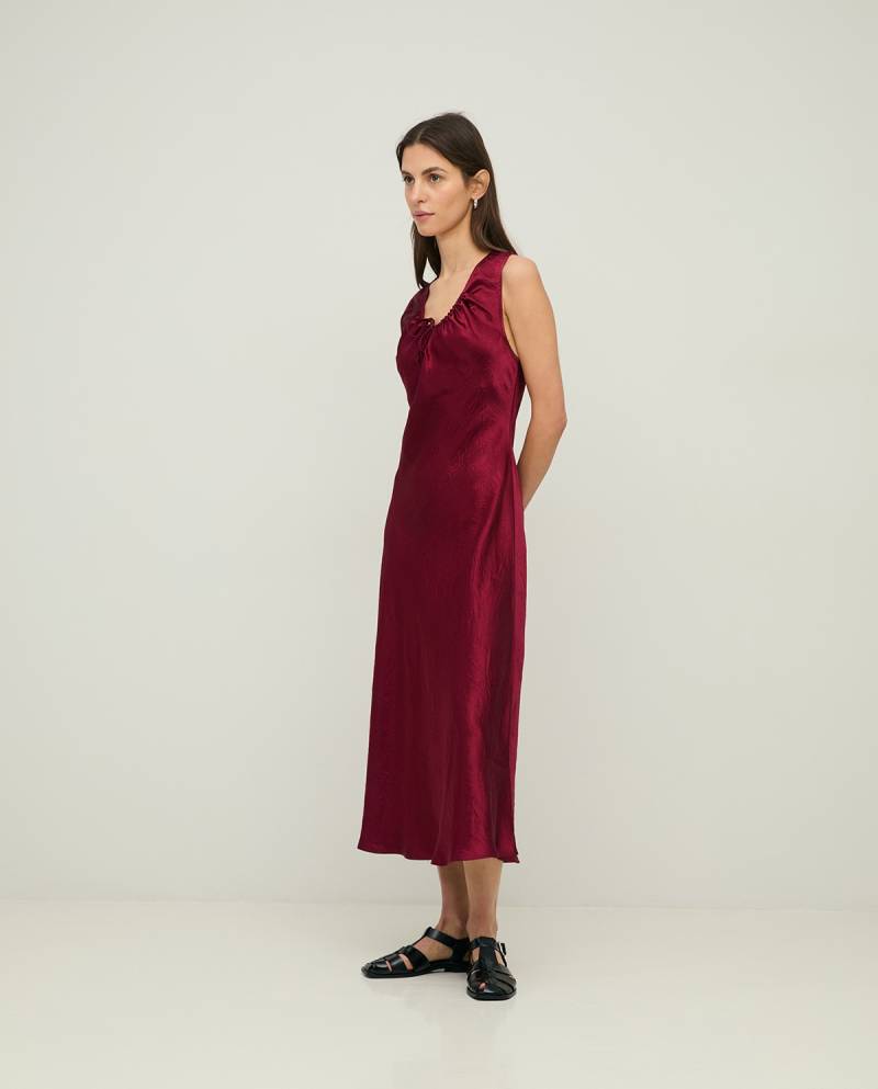 yerse long satin dress wine sketchshop