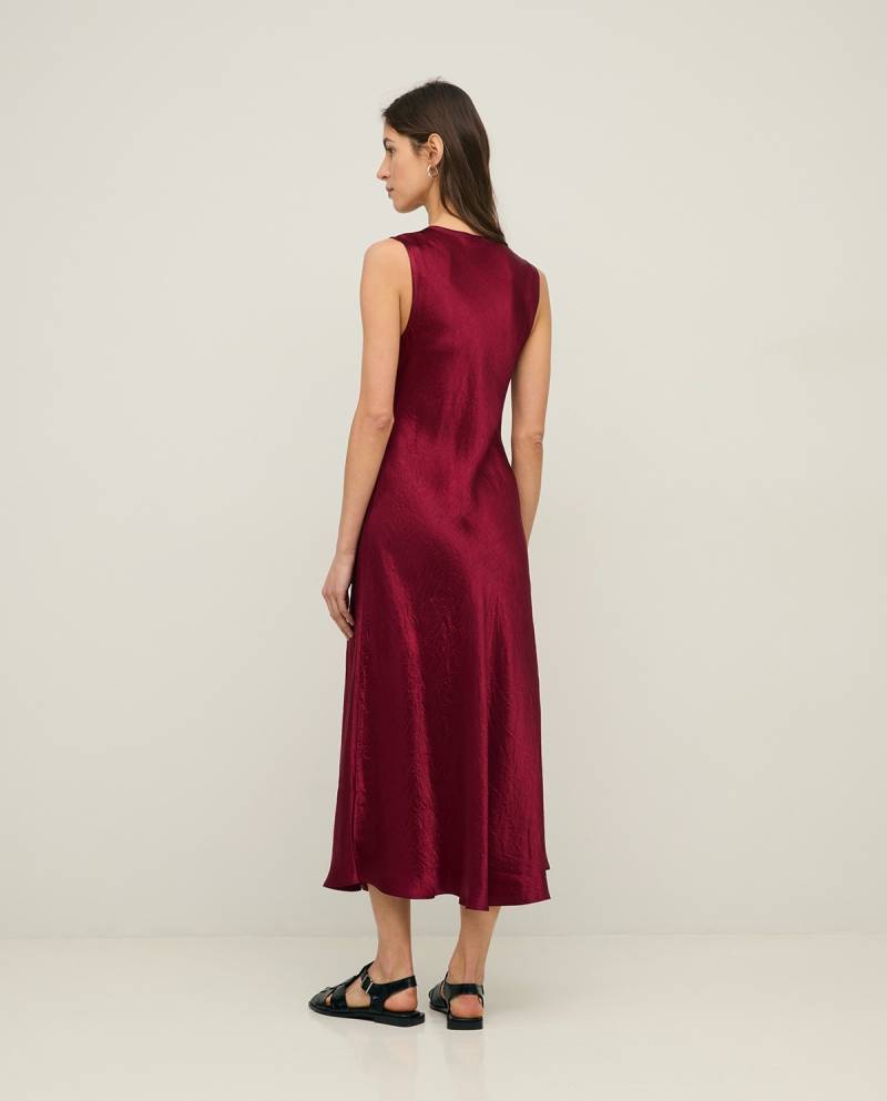 yerse long satin dress wine sketchshop