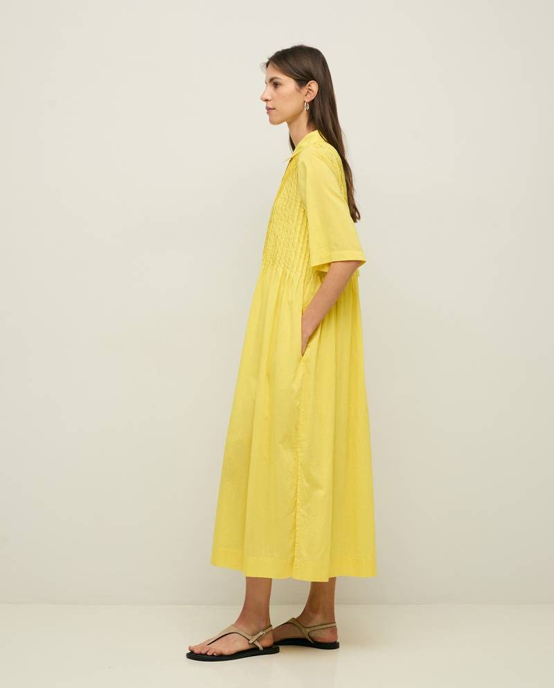 yerse organic cotton shirt dress yellow sketchshop