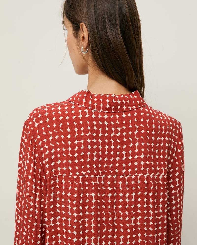 yerse print shirt dress terracotta sketchshop