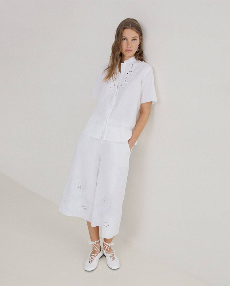 yerse cotton linen shirt embroidery white sketchshop