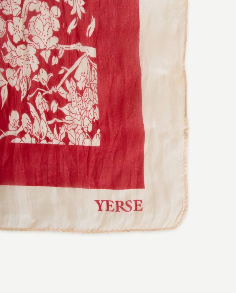 yerse floral print silk scarf red sketchshop