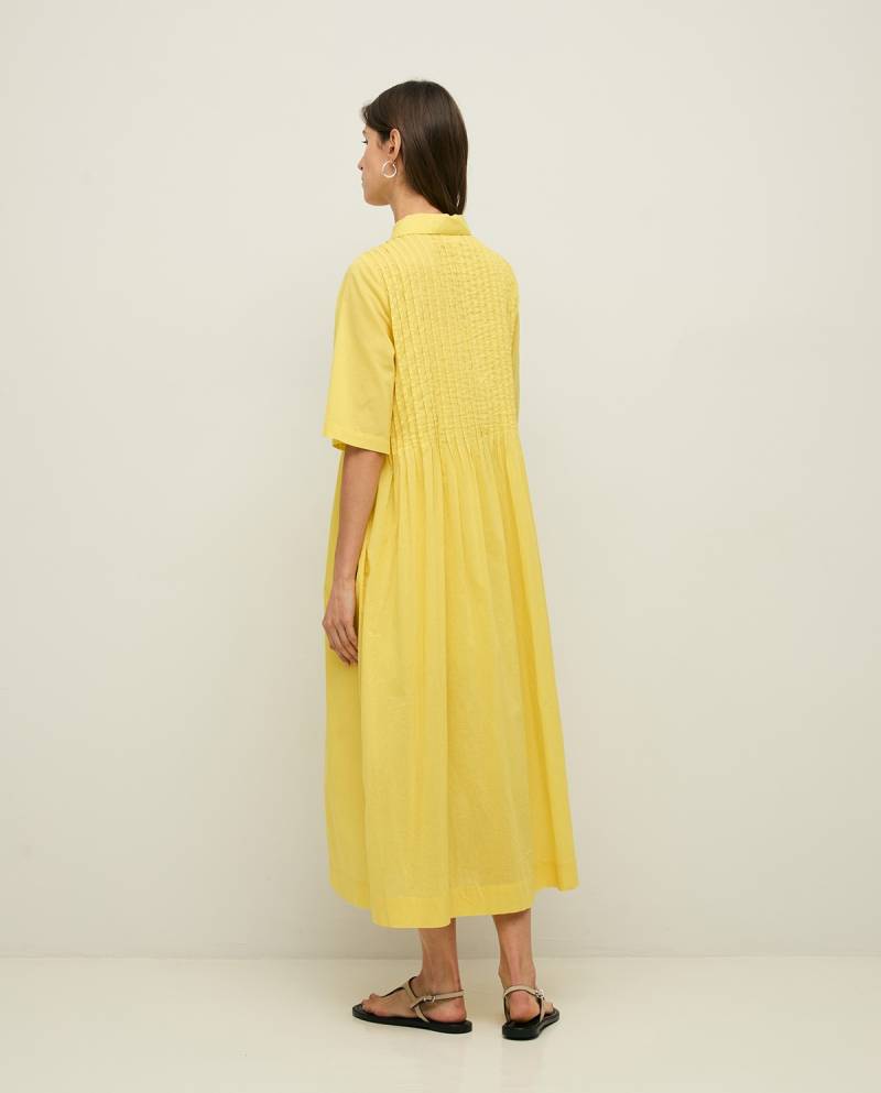 yerse organic cotton shirt dress yellow sketchshop