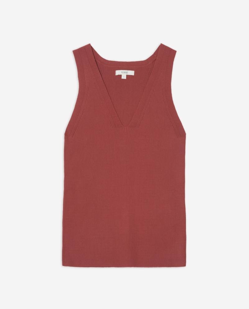 yerse ribbed knit camisole top terracotta sketchshop