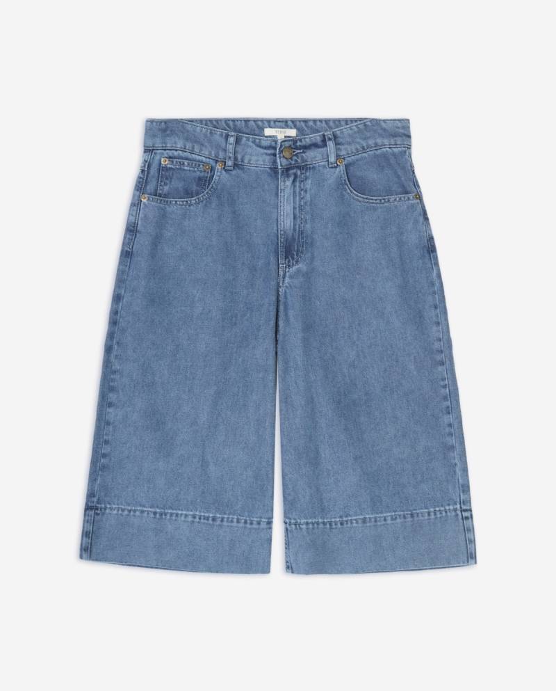 yerse organic cotton denim bermuda shorts blue sketchshop