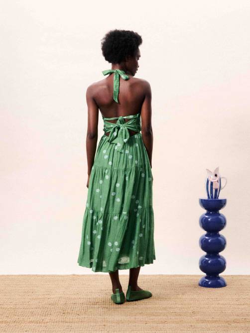frnch jeri dress green sketchshop