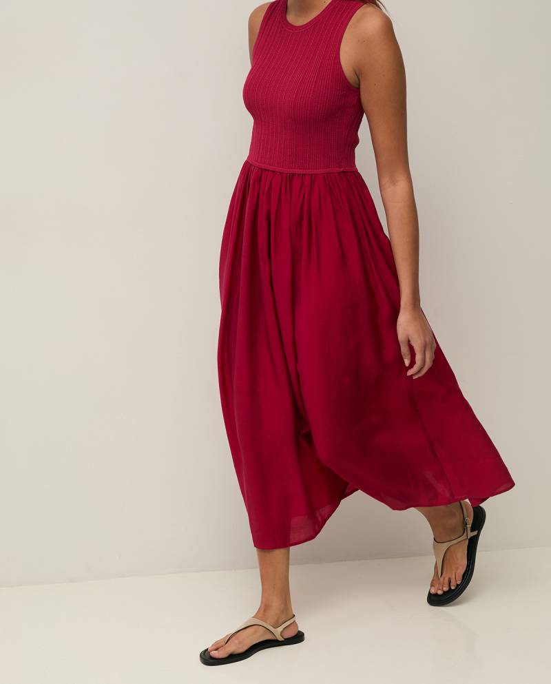 yerse long dress combination fabrics pink sketchshop