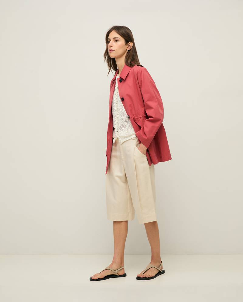 yerse linen blend tailored bermuda ecru sketchshop