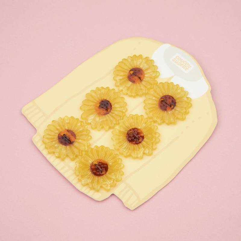 coucou suzette sunflower button kit sketchshop