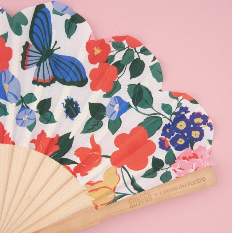 coucou suzette floral bouquet hand fan sketchshop