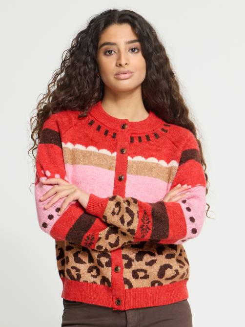 ichi ihlivoni cardigan red sketchshop