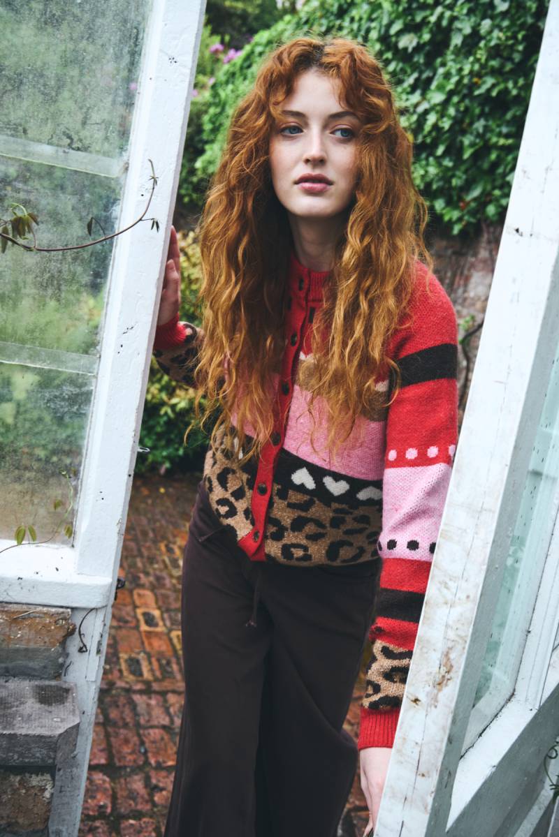 ichi ihlivoni cardigan red sketchshop