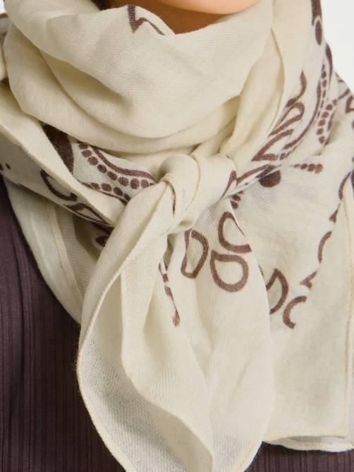 ichi iamary scarf ecru sketchshop