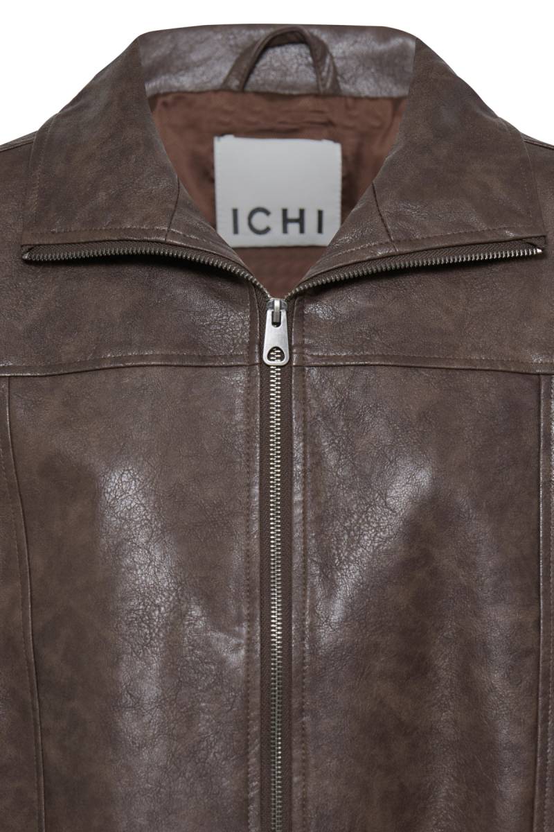 ichi ihflarina outerwear brown sketchshop