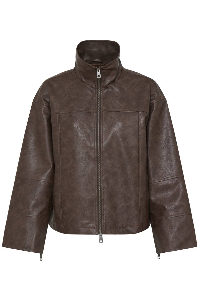 ichi ihflarina outerwear brown sketchshop