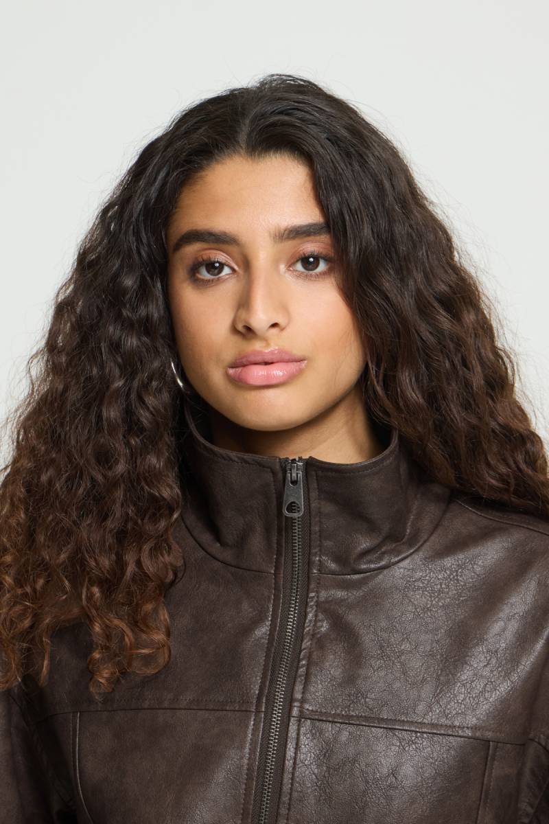ichi ihflarina outerwear brown sketchshop