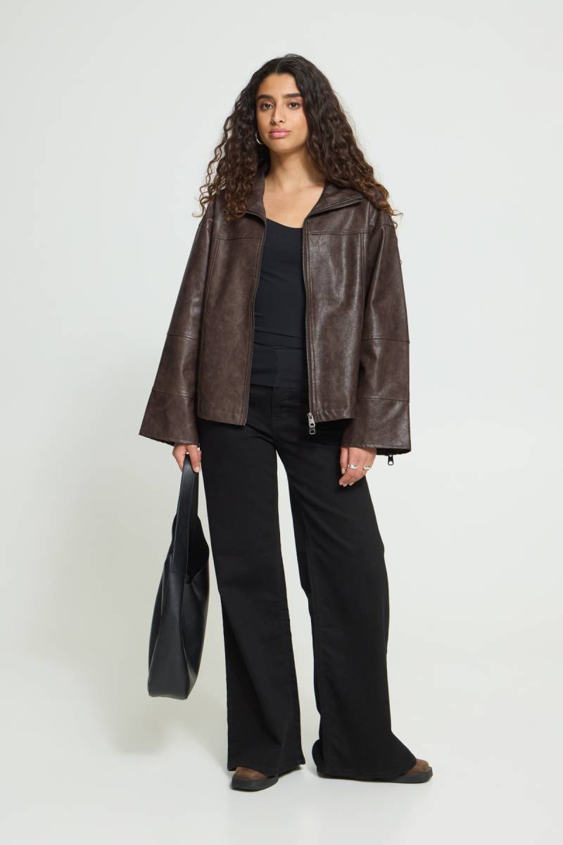 ichi ihflarina outerwear brown sketchshop