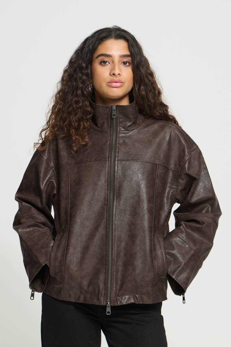 ichi ihflarina outerwear brown sketchshop