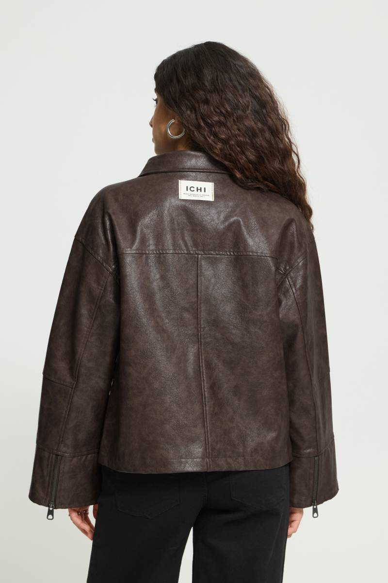 ichi ihflarina outerwear brown sketchshop