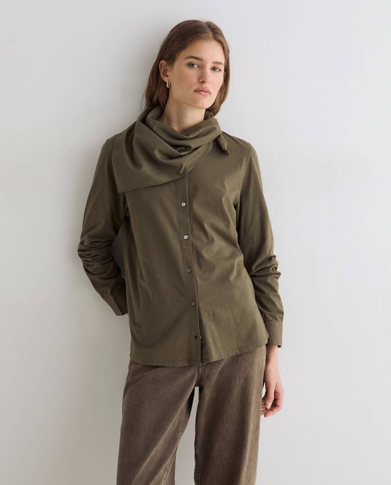 yerse shirt removable scarf khaki sketchshop