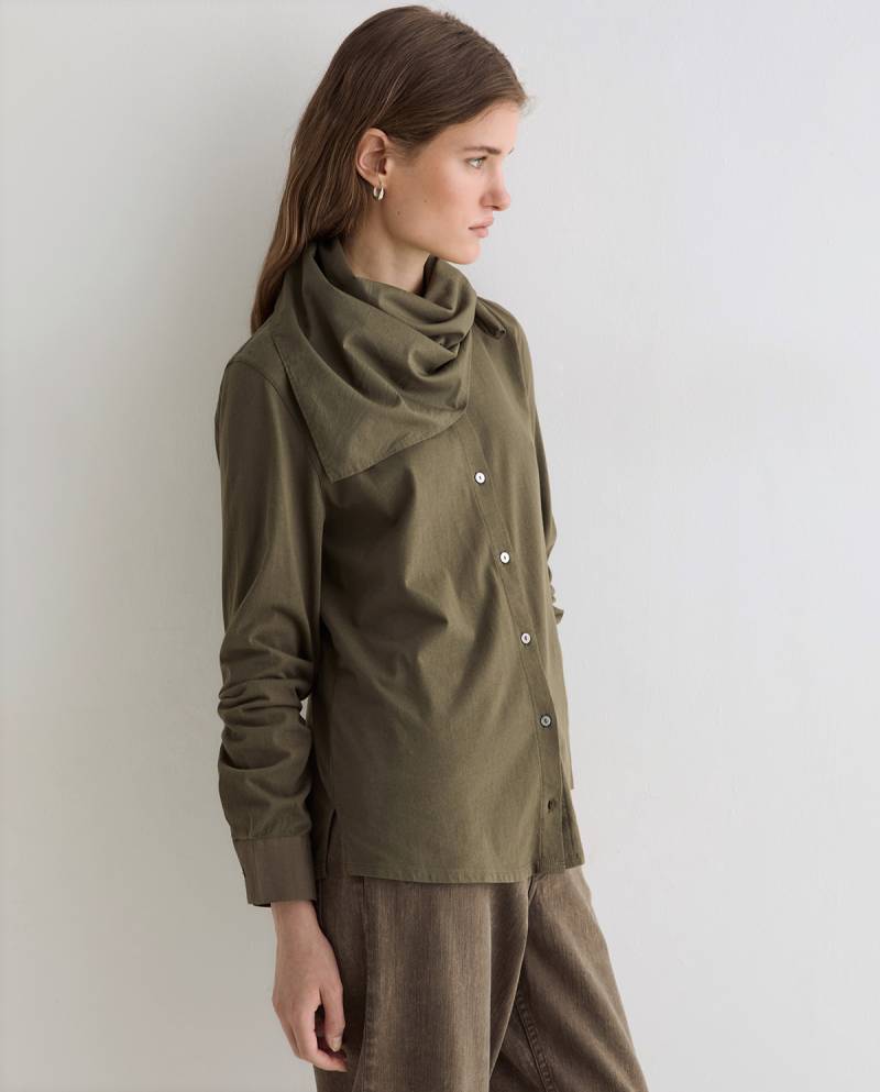 yerse shirt removable scarf khaki sketchshop
