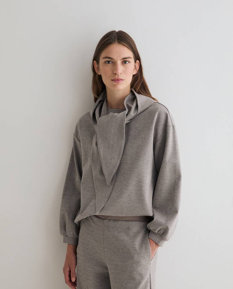 yerse sweatshirt removable hood grey sketchshop