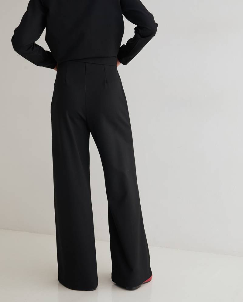 yerse wide leg trousers black sketchshop
