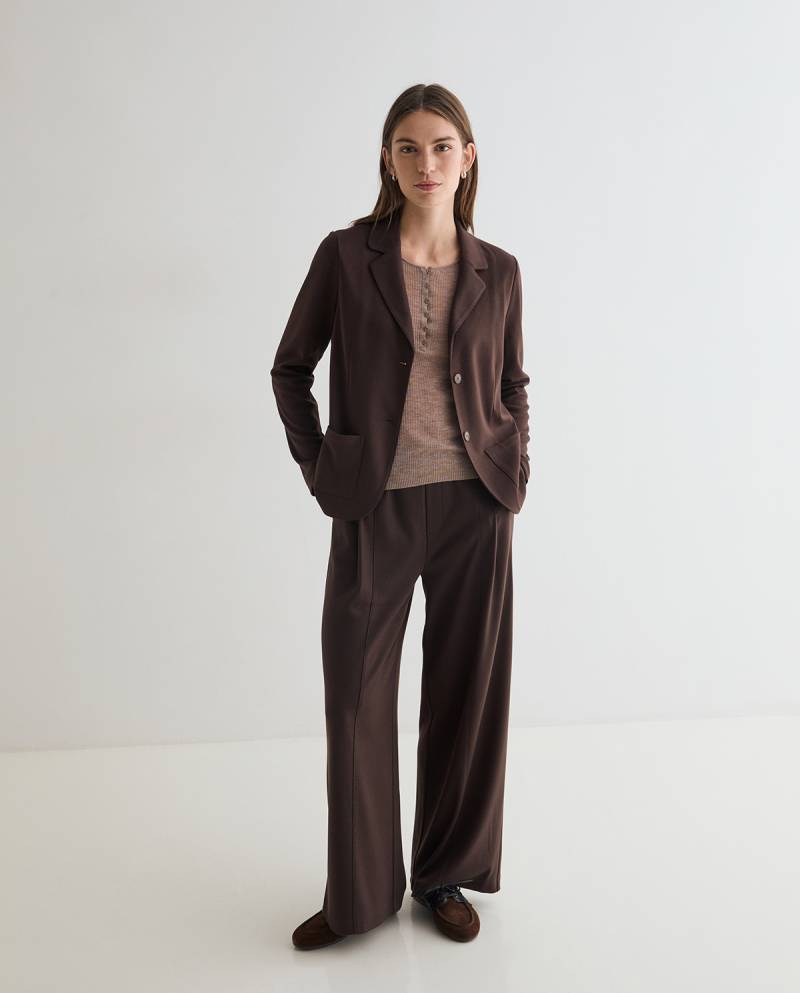 yerse wide leg knit trousers chocolate sketchshop