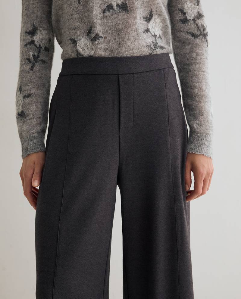 yerse wide leg knit trousers dark grey sketchshop