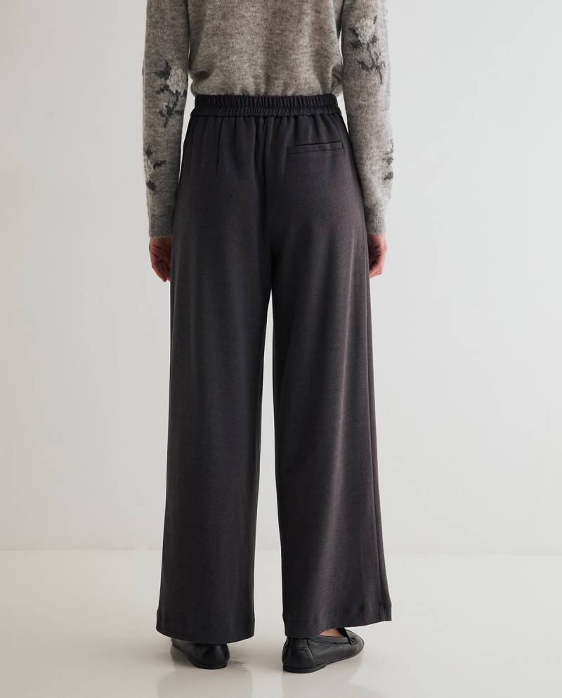 yerse wide leg knit trousers dark grey sketchshop