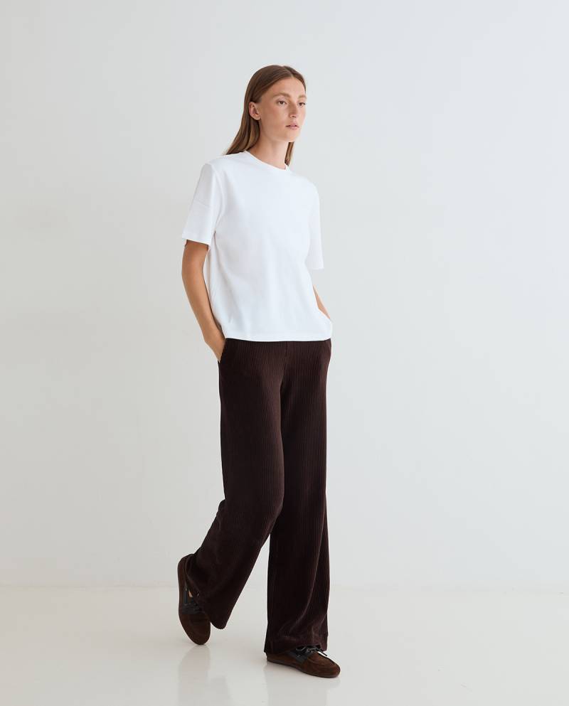 yerse wide leg corduroy trousers chocolate sketchshop