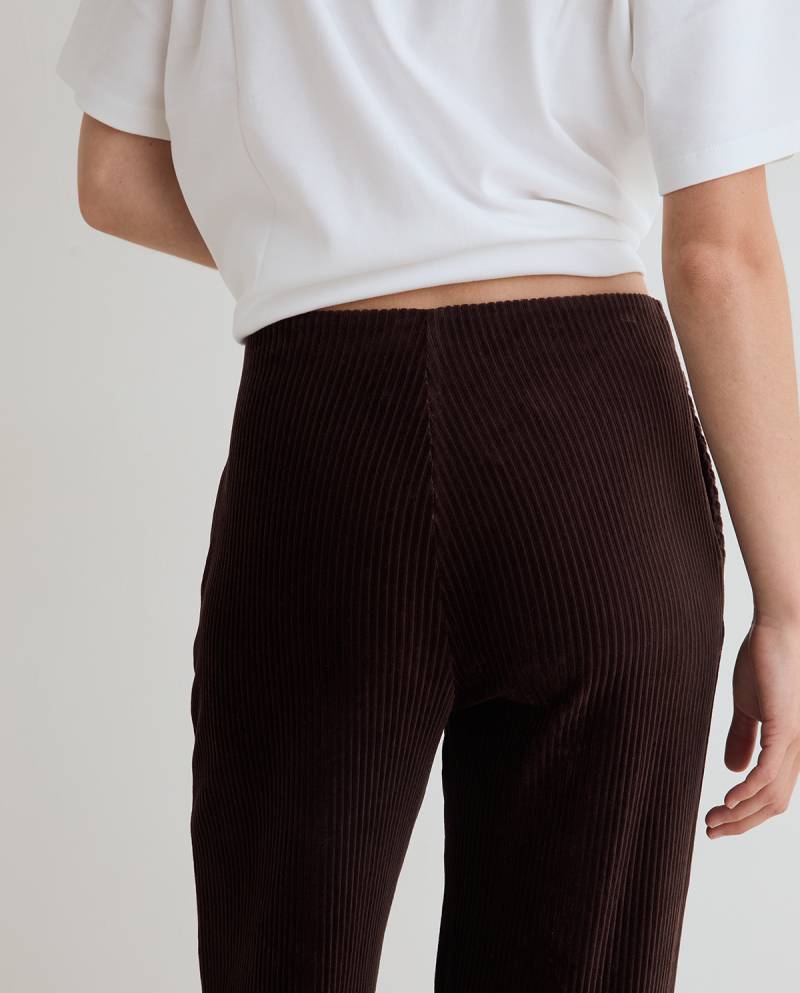 yerse wide leg corduroy trousers chocolate sketchshop