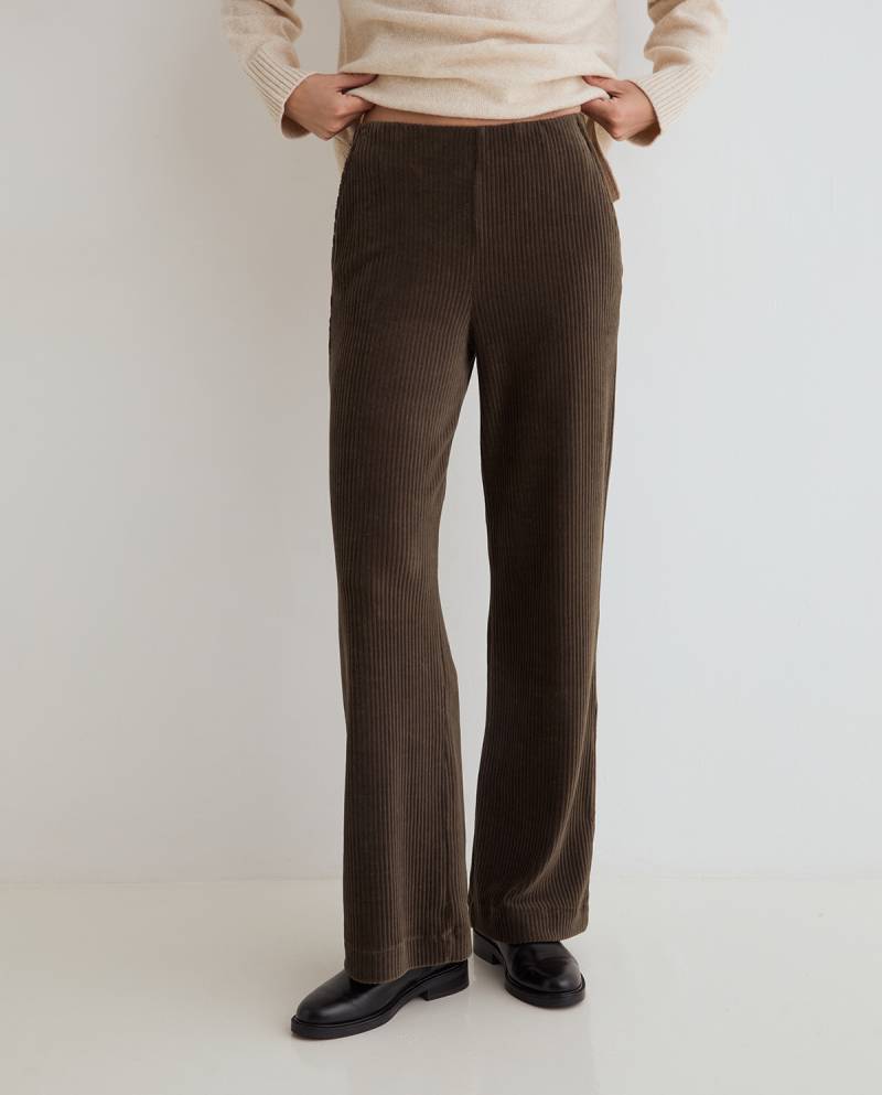 yerse wide leg corduroy trousers khaki sketchshop