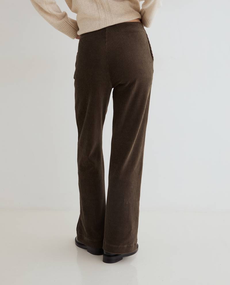 yerse wide leg corduroy trousers khaki sketchshop
