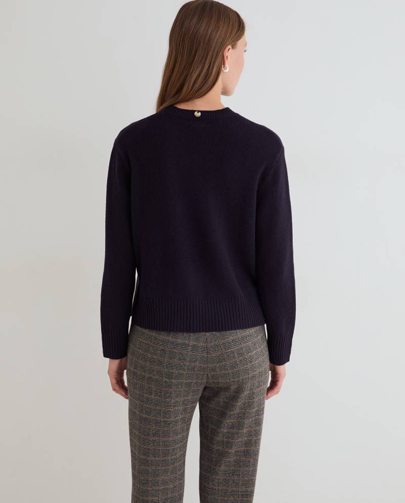 yerse wool sweater scarf navy blue sketchshop