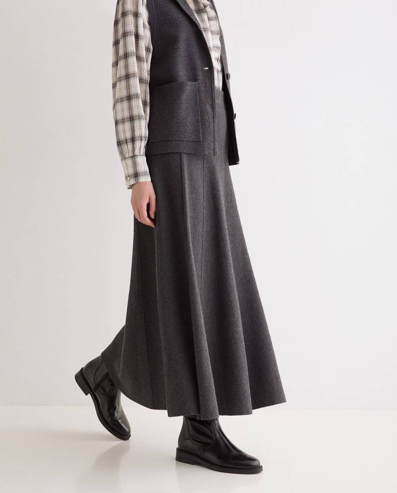 yerse knit midi skirt grey sketchshop