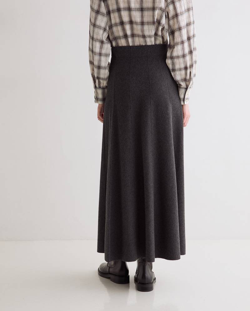 yerse knit midi skirt grey sketchshop