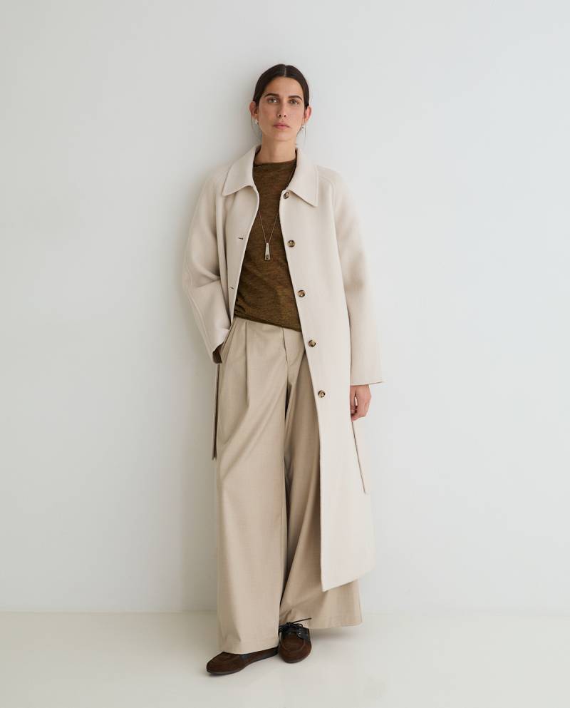 yerse wool blend coat ecru sketchshop