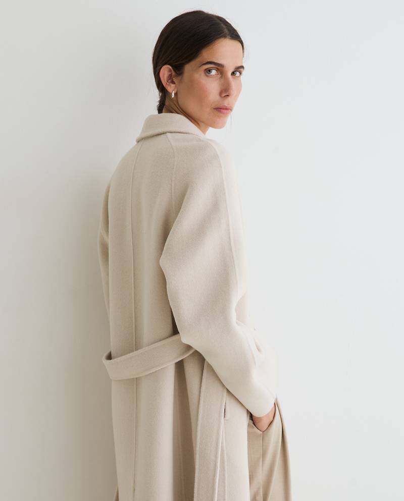 yerse wool blend coat ecru sketchshop