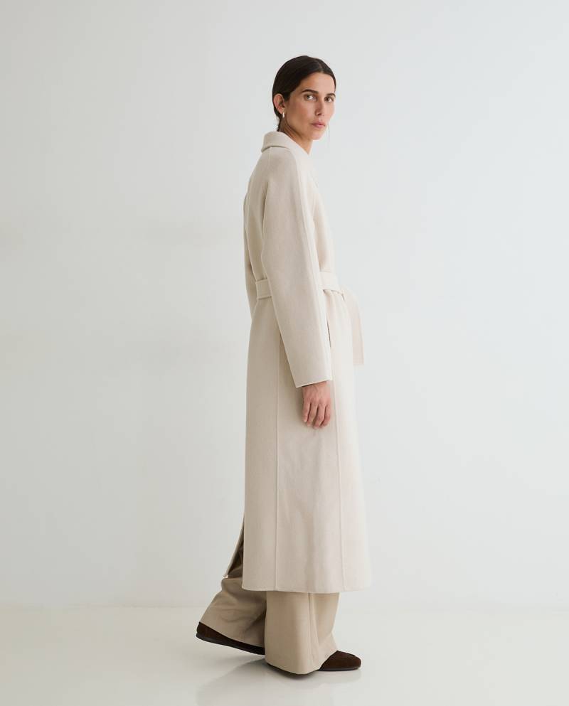 yerse wool blend coat ecru sketchshop