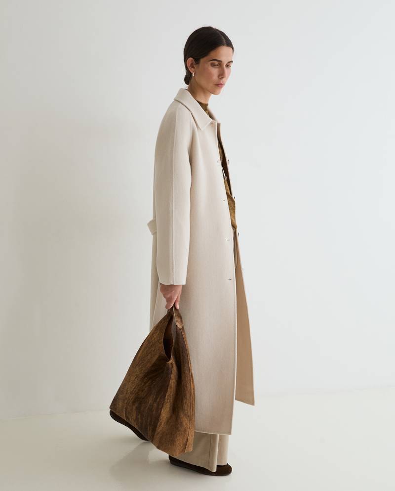 yerse wool blend coat ecru sketchshop